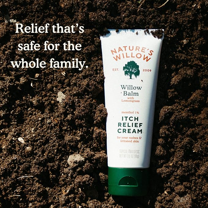 Nature's Willow Itch Relief Lotion with Willow Bark | Soothe Itch from Bug Bites, Rash, Sunburn, and More | Free from Artificial Fragrances & Dyes | Made with Essential Oils | 3.5 oz
