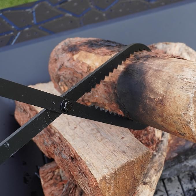 Firewood Tongs 28in Heavy Duty Fire Tongs for Fire Pit Bonfire Campfire Outdoor Indoor Log Grabber Rustproof Safely Moves Firewood