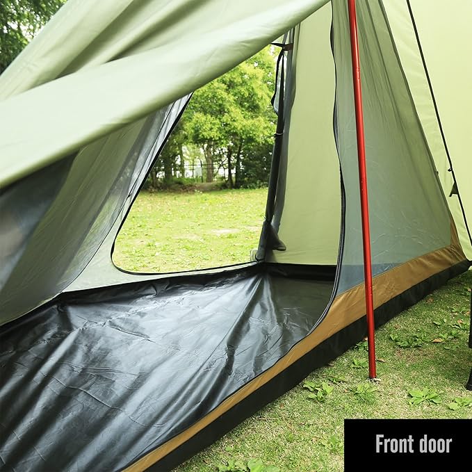 Inner Mesh for T1 T2 Large Size Tipi Hot Tent with Bathtub Bottom (Half Octagonal, Large)