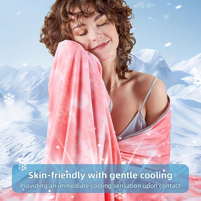 inhand Cooling Blanket Twin Size (60"x80"), Cooling Blankets for Hot Sleepers, Absorbs Heat to Keep Adults Cool for Summer Nights Sweats, Thin Cold Lightweight Blanket for Couch Bed, All Season Use