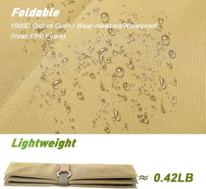 Foldable Hunting Seat Cushion Pad,Lightweight Sitting Pad,Camping Mat for Camping, Hunting, Fishing,Camping,Outdoor Activities,Hunting Accessories