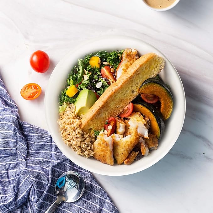 Nervure 120 Pack Biodegradable Paper Bowls - 24 oz. Compostable Disposable Bowls Made by 100% Sugar Cane Fibers - Perfect for Cereal, Salads and Soups