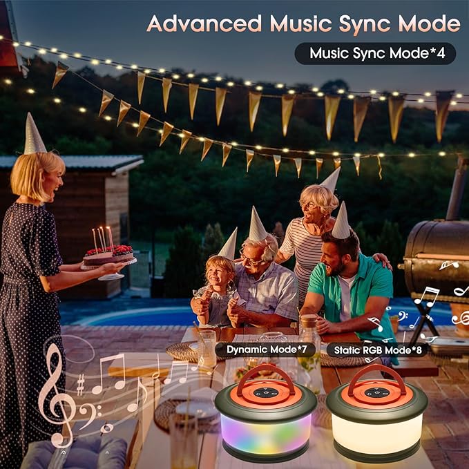 2 Pack Camping Lights String - 2 in 1 Upgraded 32.8ft Rechargeable 19 Lighting Modes Tent Lights for Camping, Quick Storage&Portable LED Lamp for Outdoor Patio Awning Garden Party Decor Essentials