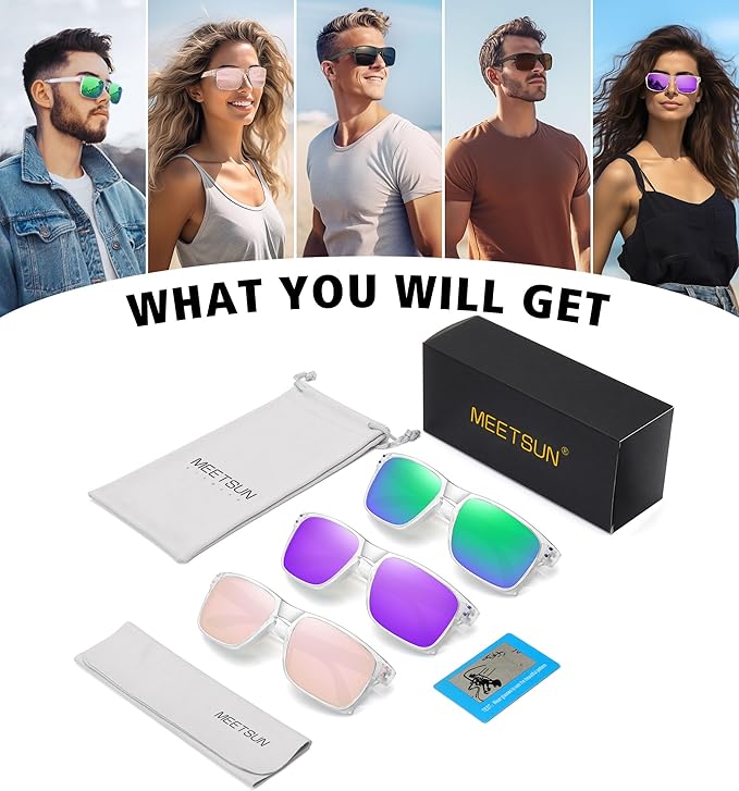 MEETSUN Polarized Sunglasses for Men Women Sports Driving Fishing Glasses UV400 Protection