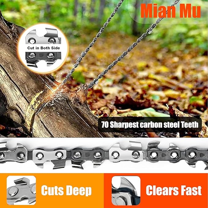 55 Inch High Limb Rope Saw with Dual-Sided 70 Teeth Chain – Manual Hand Saw for Tree Branch Cutting – Fast, Portable & Durable Outdoor Tree Trimming Tool Kit