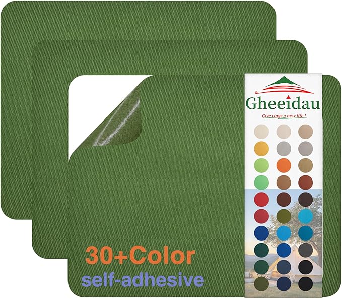 Canvas Repair Patch 9×11 Inch 3Pcs Waterproof Self-Adhesive Fabric Repair Patch for Tents,Boat Cover,Pop Up Canopy,Patio,Bags,Car Seats,Sofas,Furniture Cover(Army Green)
