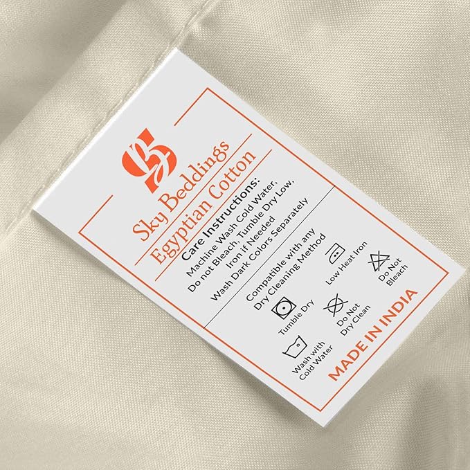Cot Sheets 33" x 75" - 4 PCs Cot Sheet Set - 600TC 100% Cotton Sheet Set - Cot Size Fitted Sheets Perfect for Narrow Twin/Camp Bunk/Rvs Bunk/Guest Beds/Trifold Mattress, 4-8" Deep Pocket - Ivory
