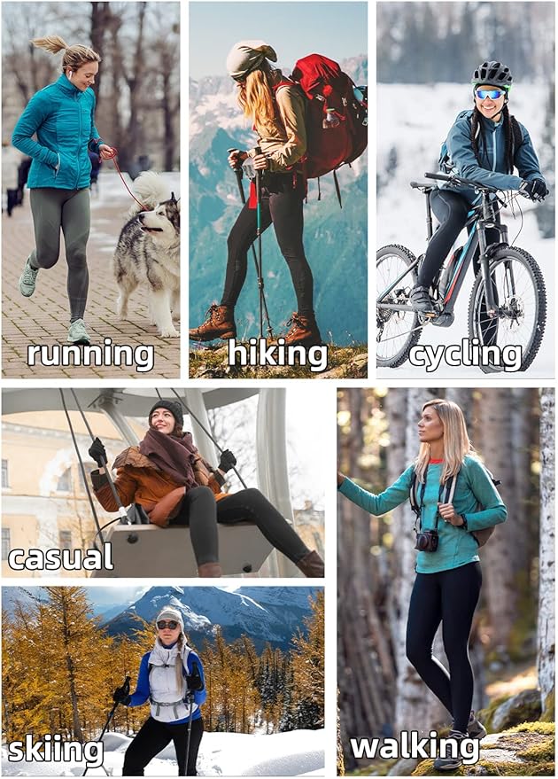 baleaf Women's Fleece Lined Leggings Water Resistant Thermal Winter Warm Tights High Waisted with Pockets Running Gear