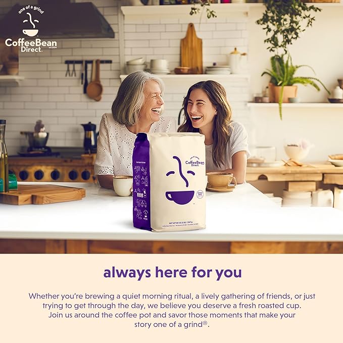 Coffee Bean Direct Decaf Seville Orange Flavored, Whole Bean Coffee, 1 Pound Bag