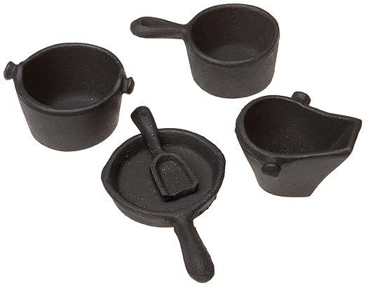 Old Mountain 10142 Black Mini Box Stove Set, with Accessories, 10 1/2 Inch Tall, Toy