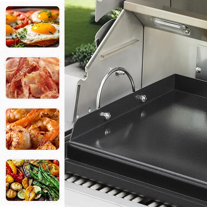 Onlyfire Universal BBQ Griddle with Handles for Most Grills, Ceramic Coated Non-stick Flat Top Griddle for Outdoor Cooking, 18"L x 12.6"W x 2.8"H "