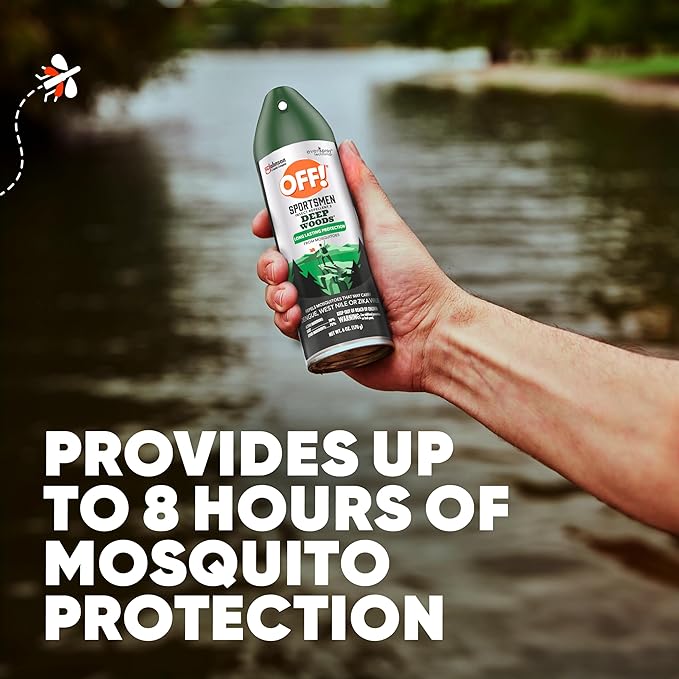 OFF! Deep Woods Sportsmen Insect Repellent Aerosol, Bug Spray Containing 30% Deet, Protects Against Mosquitoes, 6 Oz, 4 Count