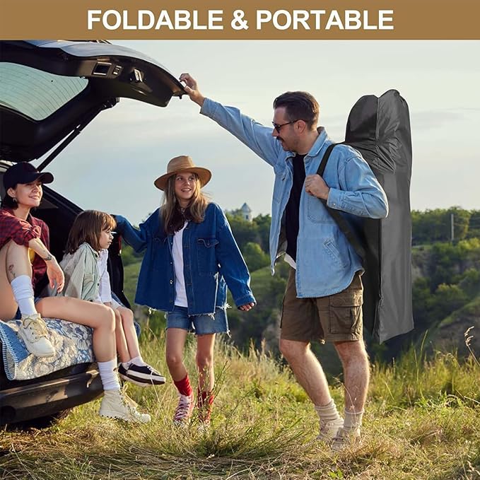 DoCred Oversized XXL Folding Camping Cot with Mattress, Heavy Duty Sleeping Cot Bed Portable Adults Outdoor Bed with Carry Bag, Travel Camp Cots