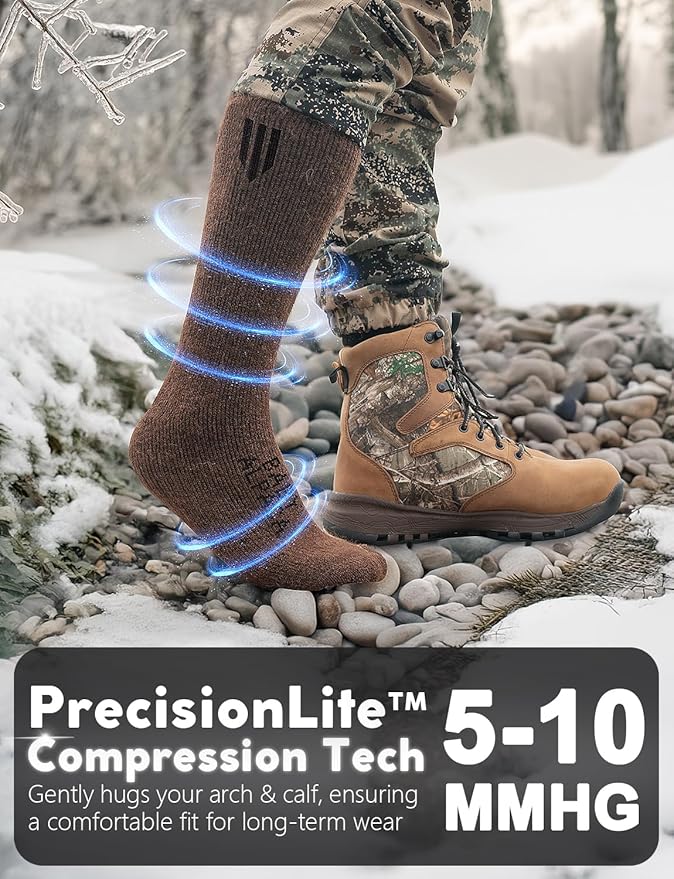 Alpaca Wool Boot Socks Men and Women, Heavyweight Thick Thermal Socks Cold Weather Hunting Hiking, Moisture Wicking