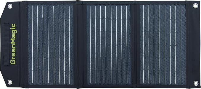Greenmagic 20 Watt Portable Solar Battery Charger Ideal for Power Battery, Power Station, Smartwatches, Phones, Powerbank, Tablets, Laptops, Cameras, Game Consoles etc Waterproof Fast Charging