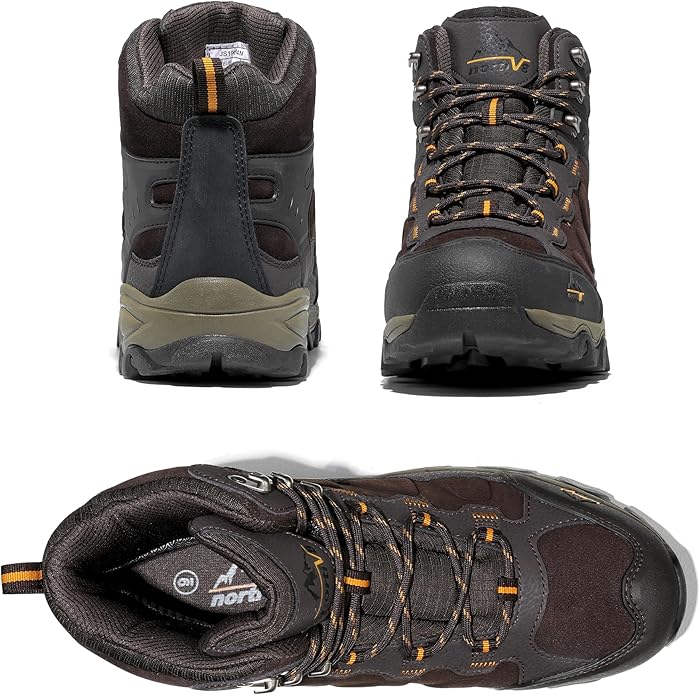 NORTIV 8 Men's Waterproof Hiking Boots Outdoor Mid Trekking Lightweight Mountaineering Shoes Paladin