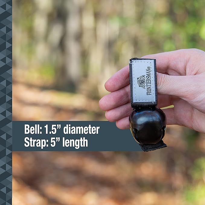 SABRE Frontiersman Bear Bell, Magnetic Silencer, Durable Hook and Loop Strap Attachment, Helps To Prevent Startling Bears While Hiking