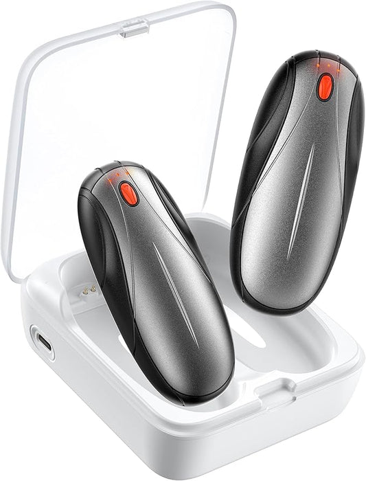 Hand Warmers Rechargeable 2 Pack, 14000mAh Electric Hand Warmers with Charging Case, Quick Charge Portable Heater,Gifts for Christmas, Winter, Outdoor, Camping, Hunting Accessories