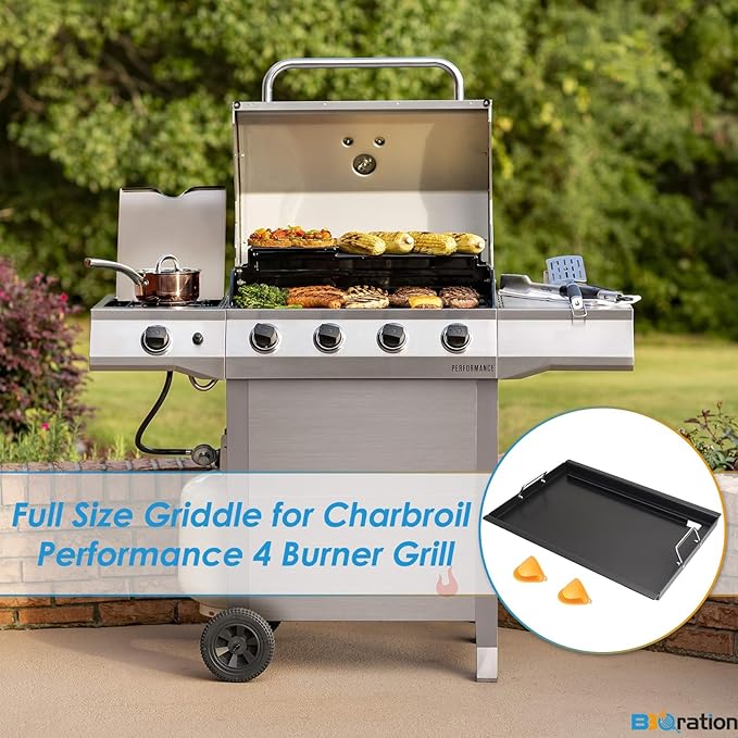 17" Griddle Insert Parts for Charbroil Performance 4 Burner 463352521 463354021 463365021 463365522 Full Size Griddle for Charbroil Grill Replacement Parts 463366022 G426-0004-W1 G426-0005-W1