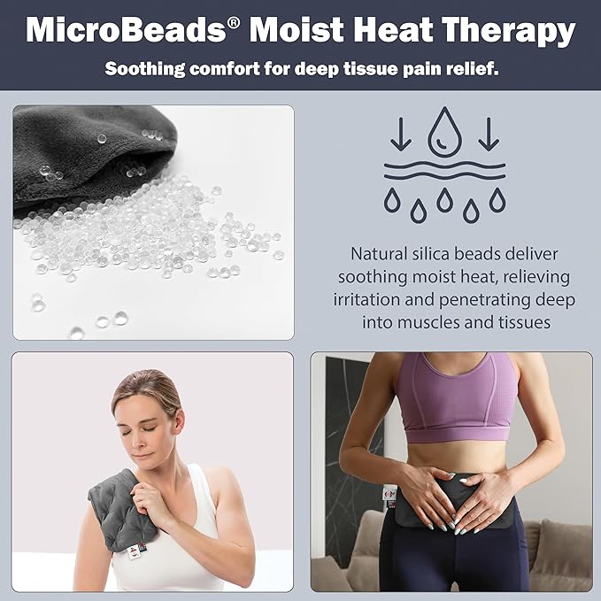 Core Products MicroBeads Moist Heat Therapy Microwave Pack - Small Heating Pad 5" X 12"
