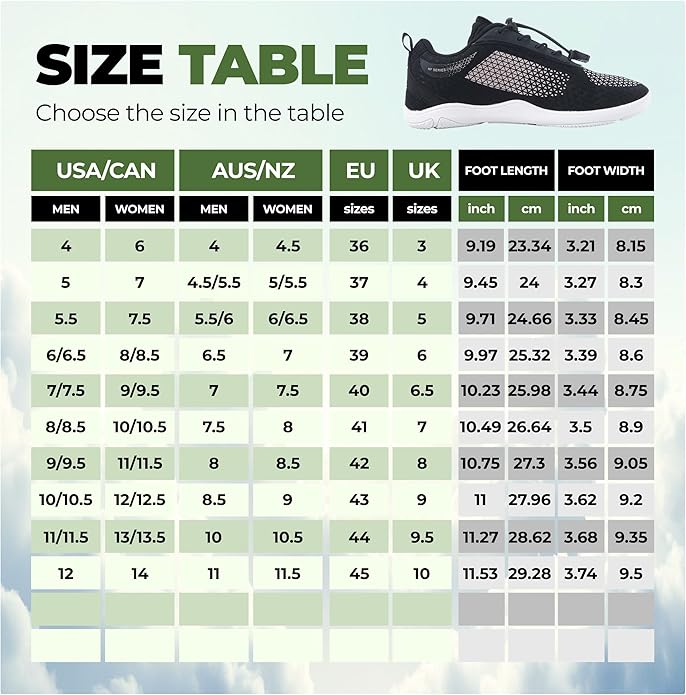 HF Cloud-Like Barefoot Shoes for Women & Men - Minimalist Shoes for Women, Arch-Support Breathable Splash-Proof Versatile Ergonomic Pain-Relief Posture-Improvement Hiking Boots Womens