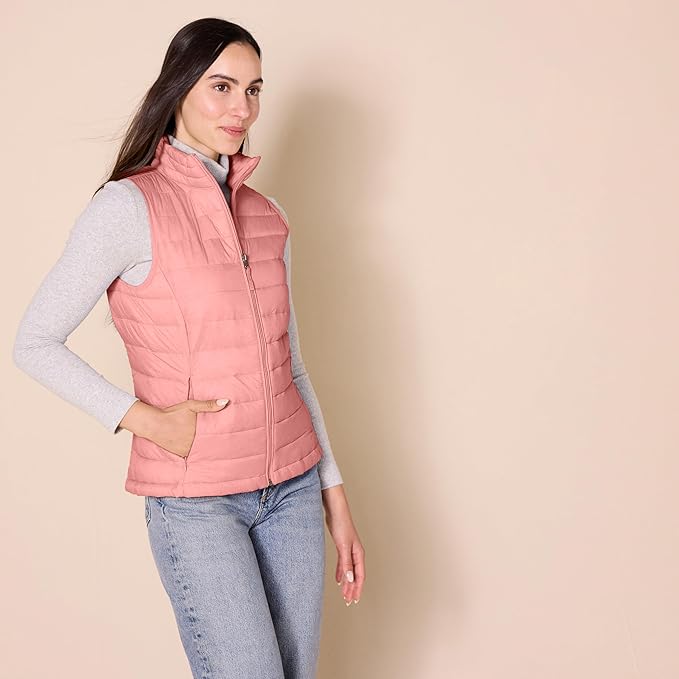 Amazon Essentials Women's Lightweight Water-Resistant Packable Puffer Vest