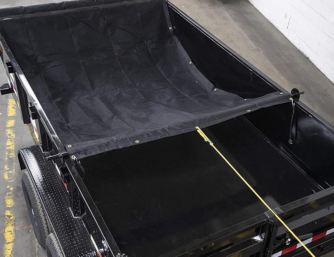 Buyers Products DTR8018 Aluminum Tarp System with Mesh Tarp, 8 x 18 Feet, Dump Body Tarp Kit, Dump Trailer Accessories, Dump Body Accessories