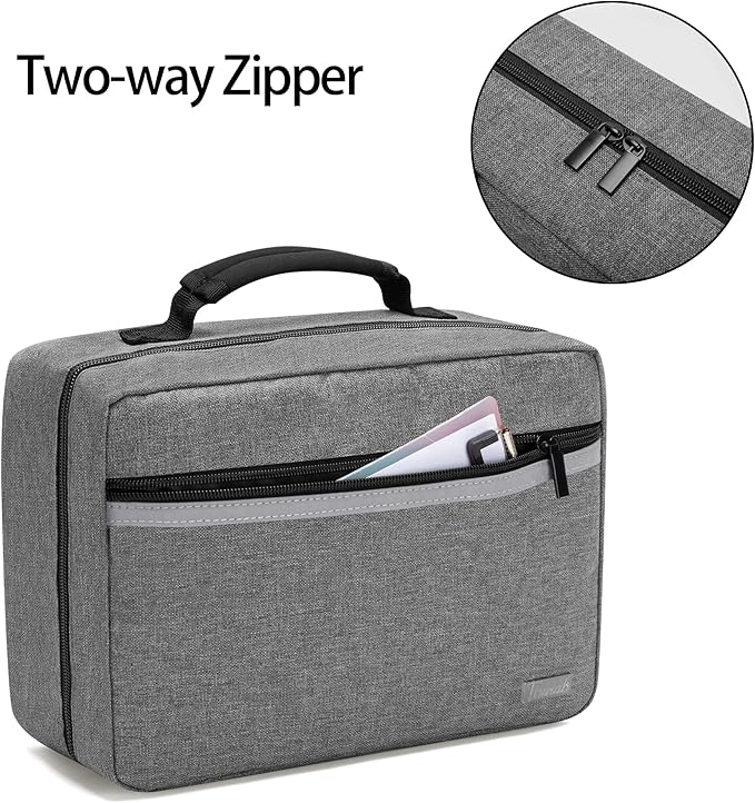 Trunab Portable First Aid Bag Empty, Medical Supplies Bag with 2 Inner Flap, Emergency Trauma Bag for Accessories, Grey