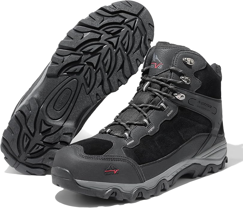 NORTIV 8 Men's Waterproof Hiking Boots Outdoor Mid Trekking Lightweight Mountaineering Shoes Paladin
