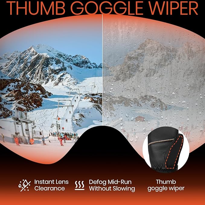 Heated Gloves for Men, 7.4V Heated Mittens for Women Rechargeable, PU Waterproof & Touchscreen Ideal for Winter, Hunting, Motorcycle, Skiing, Snowboarding, Fishing, Camping, Work