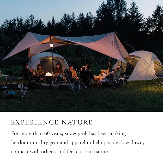 Snow Peak Alpha Breeze Tent, Camping Tent, Easy Set Up, Water Repellent, UV-Protective Finish, Ivory, 4 Person