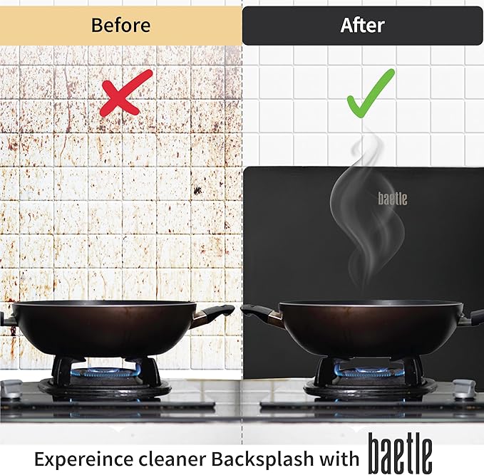 Foldable, Large 4-Sided Grease Splatter Guard, Stainless Steel Oil Splash Shield for Stove Top, Frying & Cooking, Nonstick Stove Splash Guard with Silicone Spoon Rest - Large with 4 panels