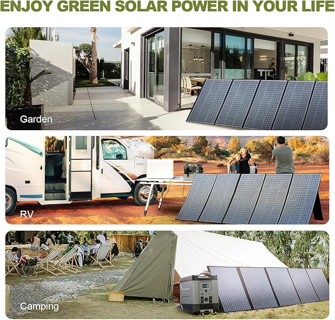 ALLPOWERS 21W 60W 100W 140W 200W 400W 600W Portable Solar Panel (SP037-400W)
