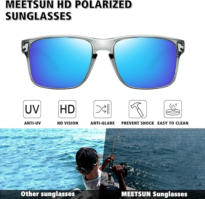 MEETSUN Polarized Sunglasses for Men Women Sports Driving Fishing Glasses UV400 Protection