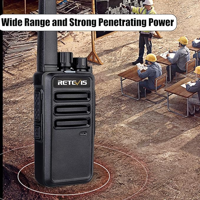 Retevis RT68 Two Way Radio Long Range Walkie Talkies for Adults,Compact, Rugged, Heavy Duty 2 Way Radios Rechargeable with USB Charging Base, for School Restaurant Church Business(10 Pack)