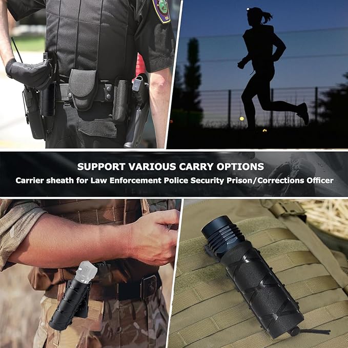 Open to OC/MOLLE Vest Quick Release Pepper Spray Holder/Mace Spray Holster for Duty Belt, 360° Rotating Carrier Sheath MK3 MK4 Canisters Holder for Men Women