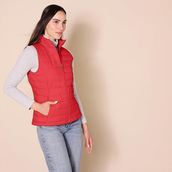 Amazon Essentials Women's Lightweight Water-Resistant Packable Puffer Vest