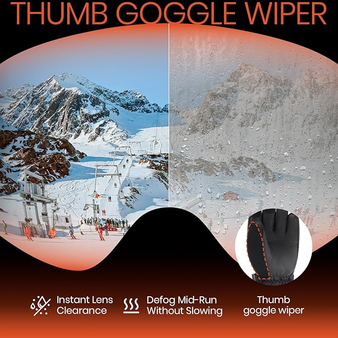 Heated Gloves for Men, 7.4V Rechargeable Heated Gloves for Women, PU Waterproof & Touchscreen Ideal for Winter, Hunting, Motorcycle, Skiing, Snowboarding, Fishing, Camping, Work