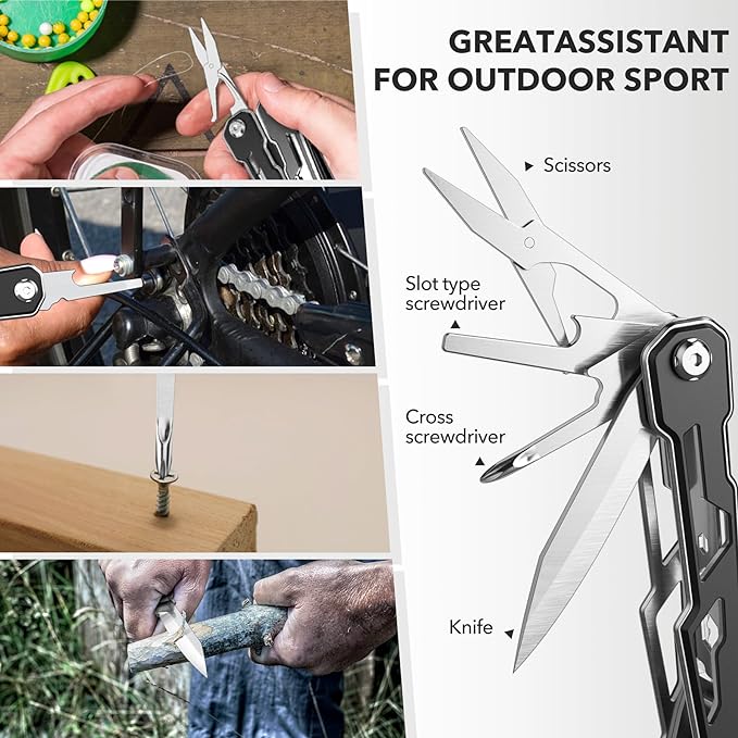 Multitool with Safety Locking,16-in-1 Multi Tool Stainless Steel Pocket Knife Set with Pliers, Upgrade Camping Tool Gifts for Men,for Survival, Camping, Hiking, Outdoor、