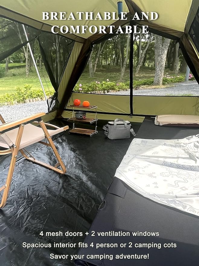 SML TOMOUNT 4 Person Tent for Camping Cabin Tent with Vestibule Lightweight Easy Set Up PU3000mm Waterproof 3 Season Outdoor Tent for Hiking Backpacking Motorcycle