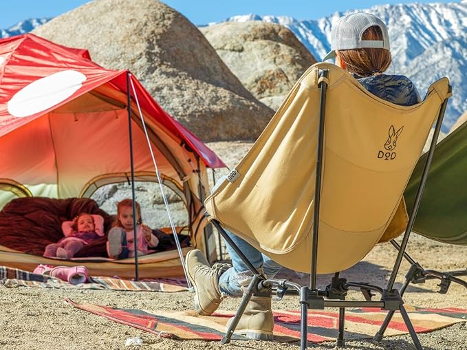 Sugoi Chair - A Portable Camping and Backpacking Chair - Adjustable to The Ideal Height and Seating - Angle for Any Outdoor Activity - Tan