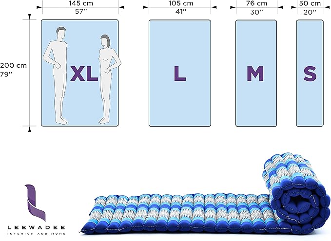 Leewadee - Foldable Floor Mattress - Japanese Roll Up Futon -Trifold Tatami Mat- Guest Floor Bed - Camping Mattress - Thai Massage Mat, Kapok Filled, 75 x 57 inches, Brown