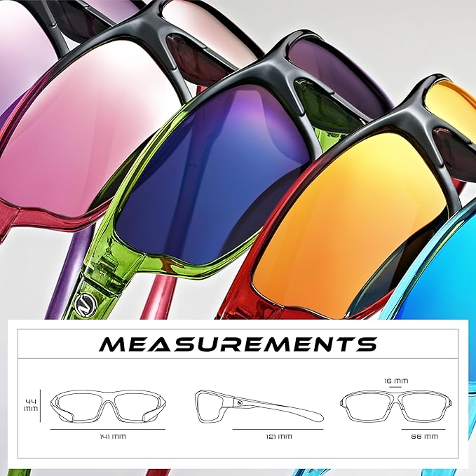 Nitrogen Polarized Wrap Around Sport Sunglasses for Men Women UV400 Driving Fishing Running Sun Glasses