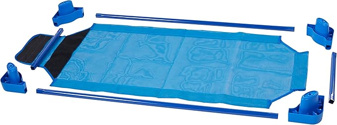 ECR4Kids Stackable Kiddie Cot, Ready-To-Assemble, Toddler Size, Classroom Furniture, Blue, 6-Pack