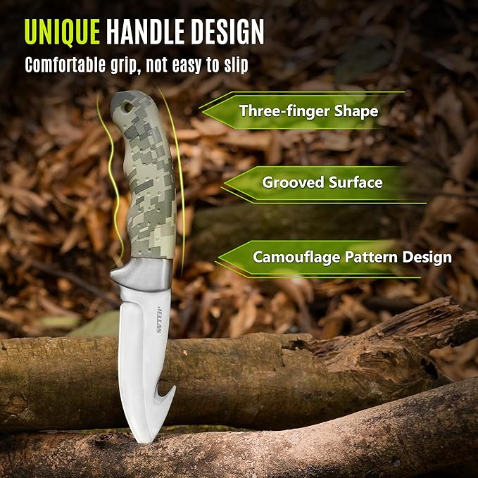 Jellas Professional 13-Piece Hunting Gear Set | Field Dressing & Game Processing Kit | Includes Fixed Blade, Bone Saw, Gut Hook, Boning Knife, Skinning Blade & Heavy-Duty Case