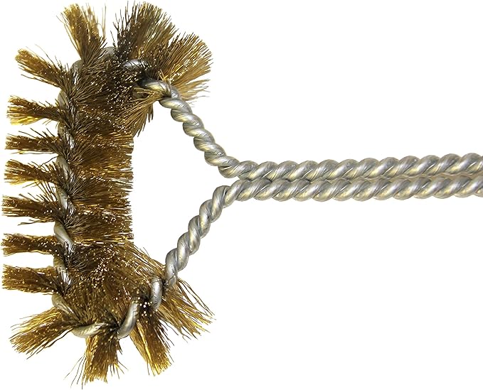 Deep Fryer Basket Cleaning Brush, Brass Bristle, Removes Grime for Diners & Restaurants Deep Fryers, Up to 750F High Heat Resistant Rustproof, High Tensile Fryer Cleaning Brush by FryOilSaver Co. B51C
