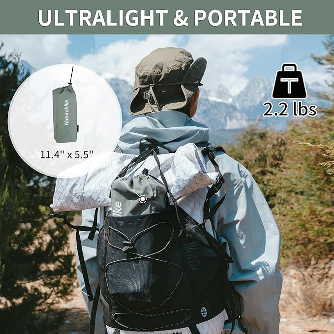 Naturehike Portable Camping Table, Aluminium Folding Table, Ultralight Camp Table Small Table for Camping Hiking Backpacking Outdoor Picnic
