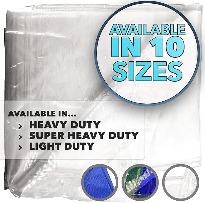 QUEEN OF TARPS | 12x16 Light Duty Tarp Waterproof, 70 GSM is 7 MIL, UV/Tear Resistant Tarp, Camping, Outdoor Furniture, Car, Tents, Painting, Firewood Protection | 12x16, Light Duty