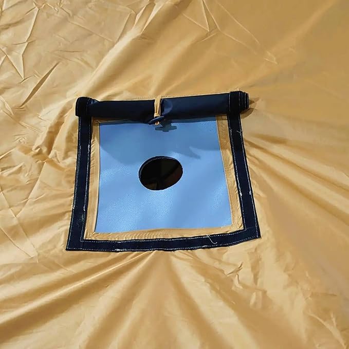 Panda Inflatable Tents for Camping with Stove Jack, Canvas Blow Up, Easy Setup Inflatable Tent, Waterproof Hot Inflatable Outdoor House, Casa de Campaña with Hand Pump