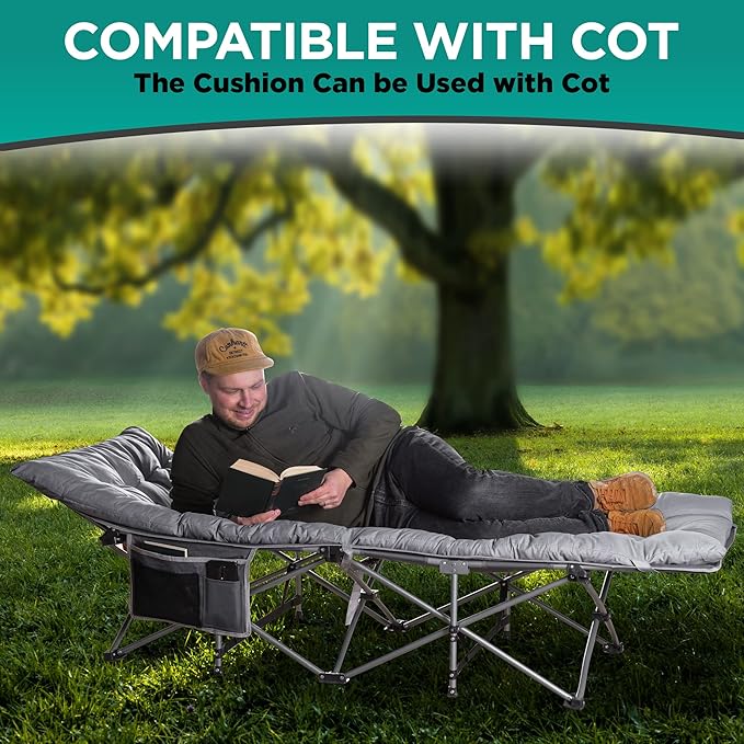 Zone Tech Camping Cot Mattress Pad Premium Quality Outdoor Comfortable Thicker Cotton Sleeping Cot Lightweight Waterproof Bottom Pad Mattress for Adult, Kid